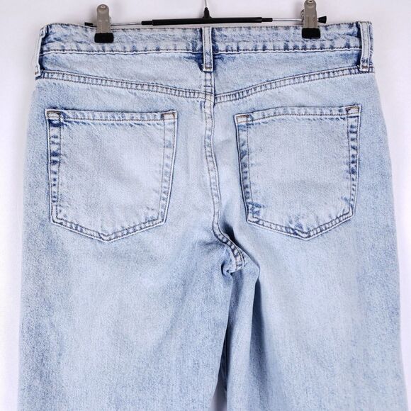 Forever 21 Jeans Womens Size 30 Blue Faded Distressed Baggy Loose Skater Grunge - Picture 9 of 11